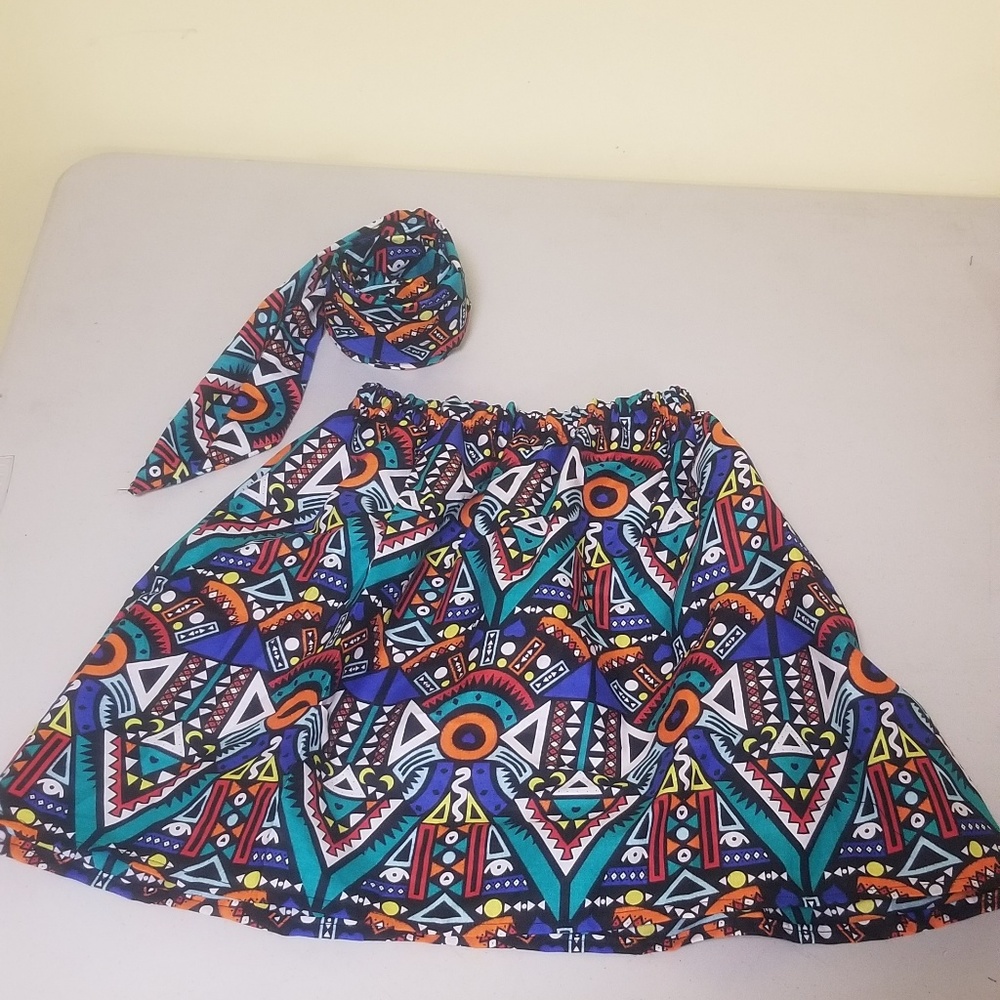 Kente skirt/African clothing/toddler clothing